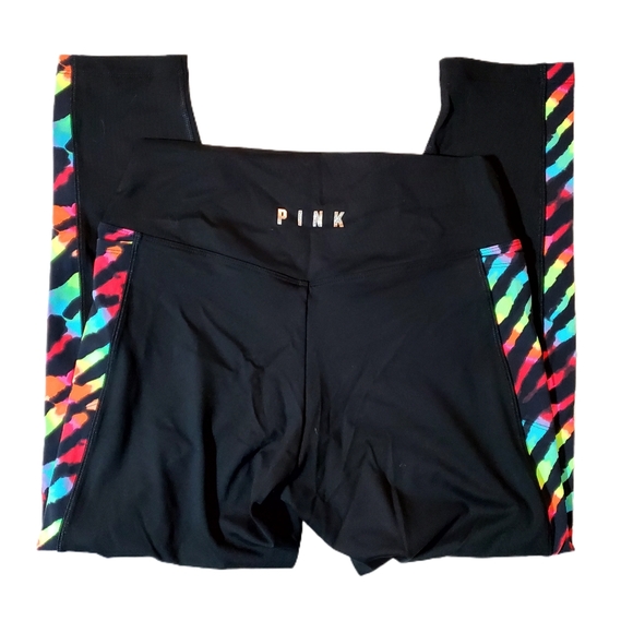 Victoria's Secret PINK Zebra Black Ombre Rainbow Tie Dye Sherpa Set - Picture 14 of 15